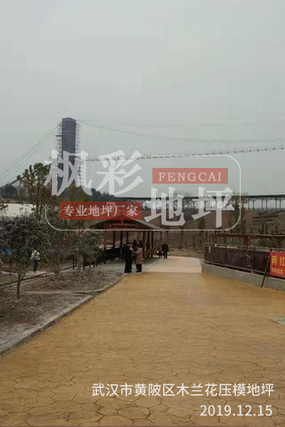 武汉市黄陂区木兰花压模地坪