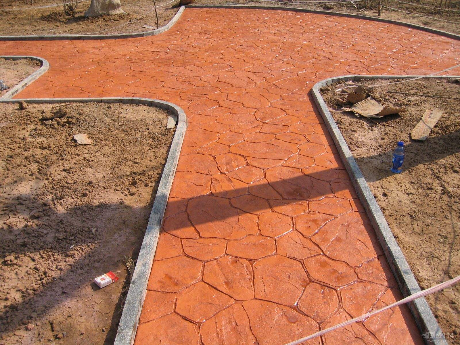 Cement pavement embossed  
