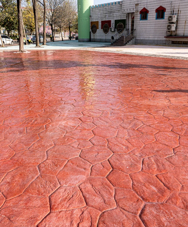 Cutting rock printed pavement