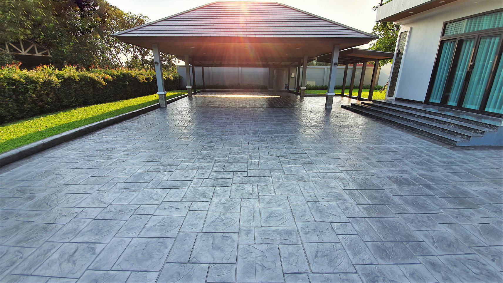 Slate cement printing