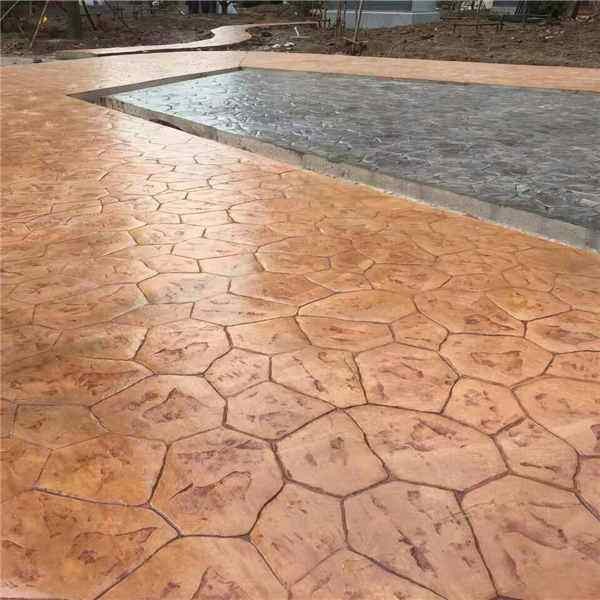 How to construct cement road printed flooring